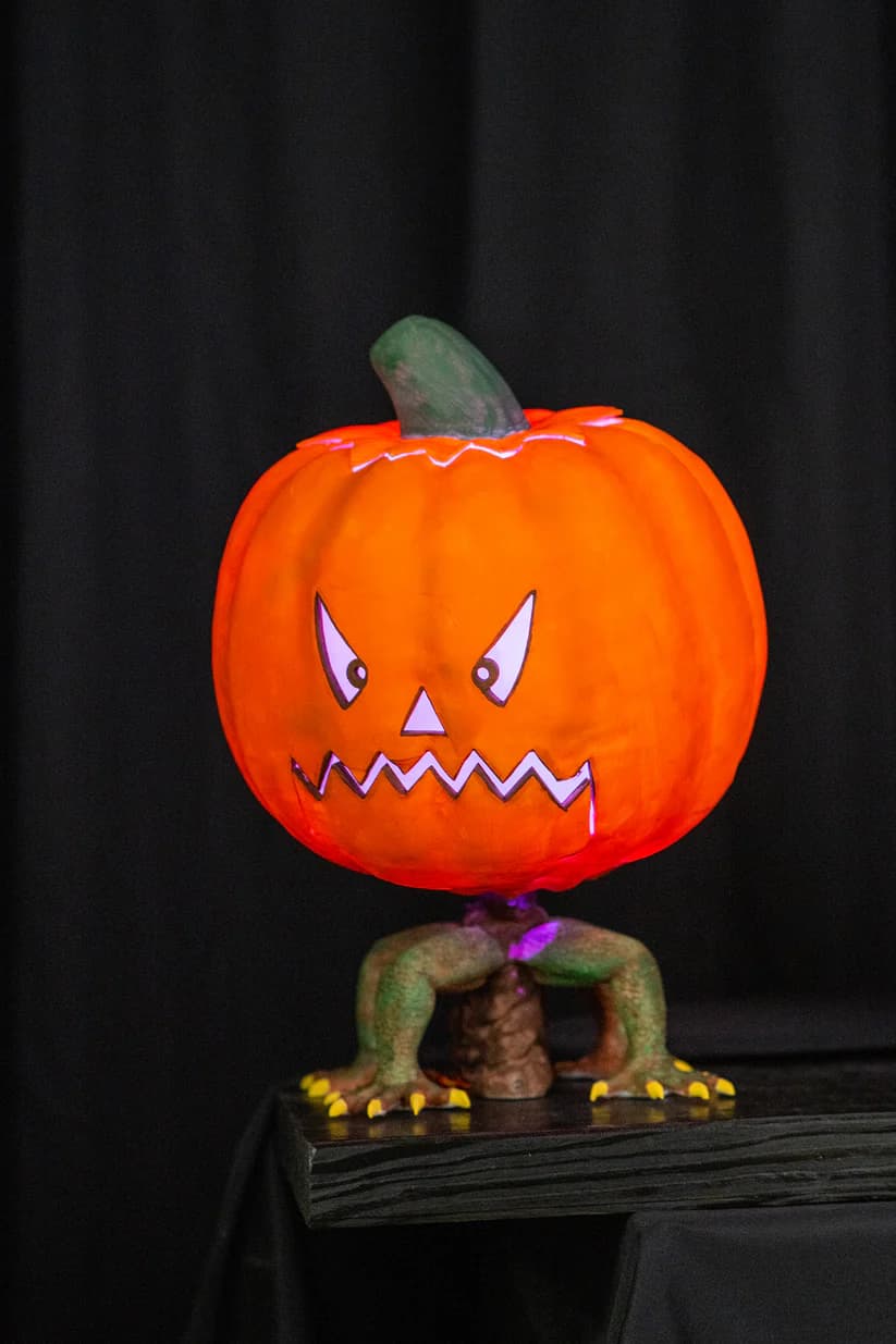 Alternate view of the Dancing Pumpkins Trio setup.